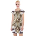 Opulent Essence Print Cap Sleeve Bodycon Dress