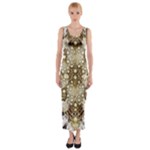 Opulent Essence Print Fitted Maxi Dress