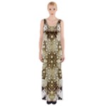 Opulent Essence Print Thigh Split Maxi Dress