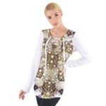 Opulent Essence Print Tie Up T-Shirt