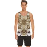 Opulent Essence Print Men s Wide Collar Tank Top