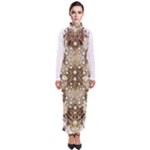 Opulent Essence Print Turtleneck Maxi Dress