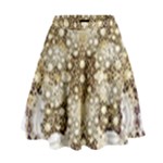 Opulent Essence Print High Waist Skirt