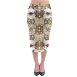 Opulent Essence Print Midi Pencil Skirt