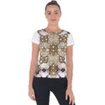 Opulent Essence Print Short Sleeve Sports Top 