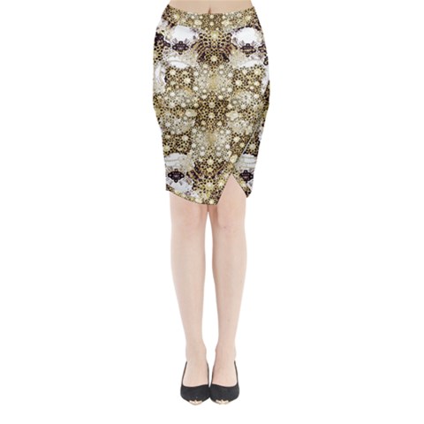 Opulent Essence Print Midi Wrap Pencil Skirt from ArtsNow.com