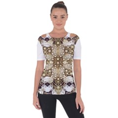 Shoulder Cut Out Short Sleeve Top 