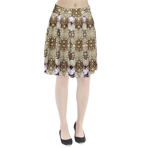 Opulent Essence Print Pleated Skirt from ArtsNow.com