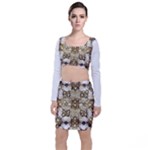 Opulent Essence Print Top and Skirt Sets