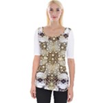 Opulent Essence Print Wide Neckline T-Shirt