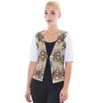 Opulent Essence Print Cropped Button Cardigan