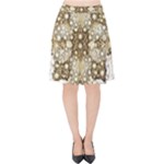 Opulent Essence Print Velvet High Waist Skirt