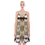 Opulent Essence Print Spaghetti Strap Velvet Dress