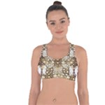 Opulent Essence Print Cross String Back Sports Bra