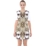 Opulent Essence Print Sixties Short Sleeve Mini Dress