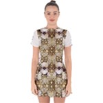 Opulent Essence Print Drop Hem Mini Chiffon Dress