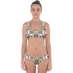 Opulent Essence Print Cross Back Hipster Bikini Set