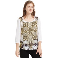 Chiffon Quarter Sleeve Blouse 