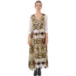 Opulent Essence Print Button Up Boho Maxi Dress