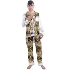 Men s Long Sleeve Satin Pajamas Set 