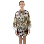 Opulent Essence Print Long Sleeve Satin Kimono