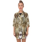 Opulent Essence Print Half Sleeve Chiffon Kimono