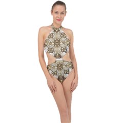 Halter Side Cut Swimsuit 