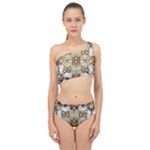 Opulent Essence Print Spliced Up Two Piece Swimsuit