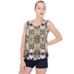 Opulent Essence Print Bubble Hem Chiffon Tank Top