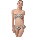 Opulent Essence Print Twist Bandeau Bikini Set