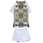 Opulent Essence Print Kids  Swim T-Shirt and Shorts Set