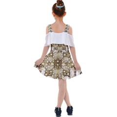 Kids  Shoulder Cutout Chiffon Dress 