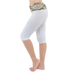 Lightweight Velour Cropped Yoga Leggings 