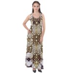 Opulent Essence Print Sleeveless Velour Maxi Dress