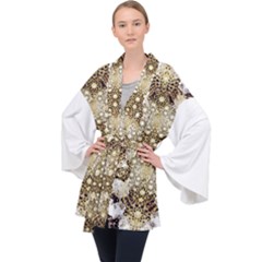 Long Sleeve Velvet Kimono  