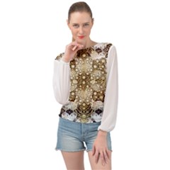 Banded Bottom Chiffon Top 