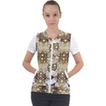 Opulent Essence Print Short Sleeve Zip Up Jacket