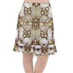 Opulent Essence Print Fishtail Chiffon Skirt