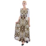 Opulent Essence Print Half Sleeves Maxi Dress