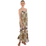 Opulent Essence Print Cami Maxi Ruffle Chiffon Dress