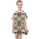 Opulent Essence Print Kids  One Piece Chiffon Dress