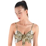 Opulent Essence Print Woven Tie Front Bralet