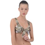 Opulent Essence Print Front Tie Bikini Top