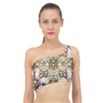 Opulent Essence Print Spliced Up Bikini Top 