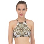 Opulent Essence Print Halter Bikini Top