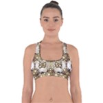 Opulent Essence Print Cross Back Hipster Bikini Top 