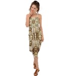 Opulent Essence Print Waist Tie Cover Up Chiffon Dress