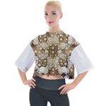 Opulent Essence Print Mock Neck T-Shirt