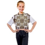 Opulent Essence Print Kids Mock Neck T-Shirt