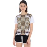 Opulent Essence Print Open Back Sport T-Shirt